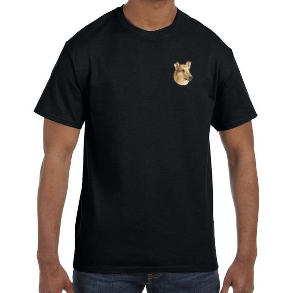 Smooth Collie Embroidered Mens T-Shirts Online - Image 5