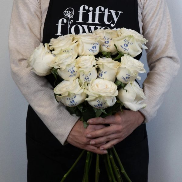 Gender Reveal Boy Personalized Roses Sale - Image 4