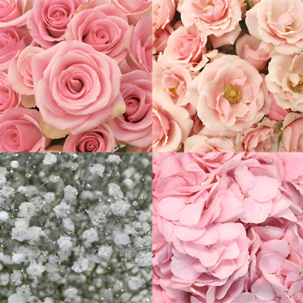 Blush White Sweet Sixteen DIY Flower Kit For Sale - Image 3