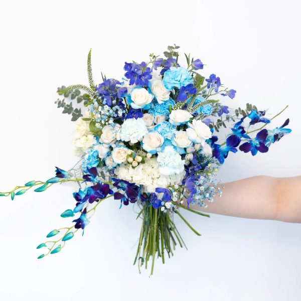 Aqua Blue Bouquet Bar Flower Kit Supply - Image 3