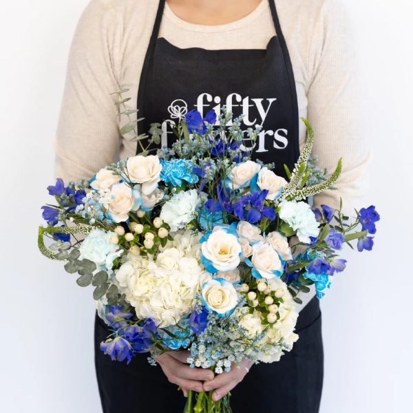 Aqua Blue Bouquet Bar Flower Kit Supply - Image 4