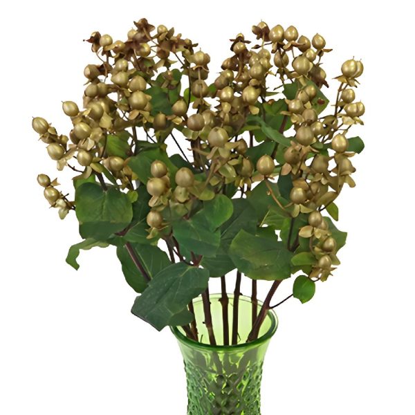 Gold Designer Enhanced Hypericum Berries Hot on Sale - Image 2