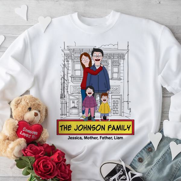 Personalized Gifts For Family Shirt Cartoon Family 05ACPU120225HG Online now